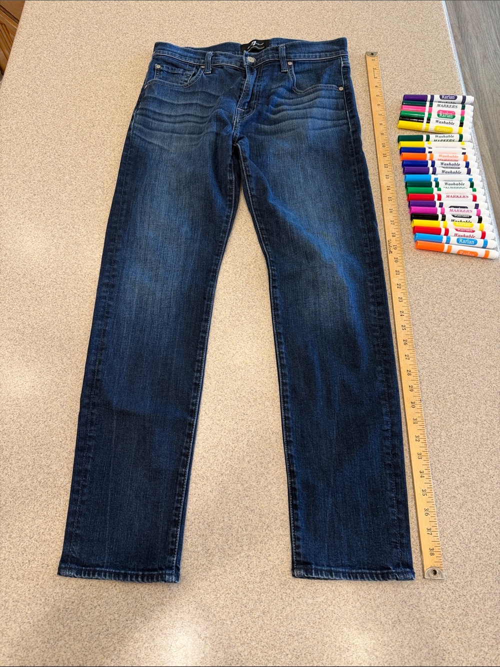 7 For All Mankind Indigo Slim Straight Jeans size 32